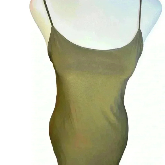 PrettyLittleThing  Womens Cami Midi Dress Sleeveless Scoop Neck Green Size 10 - Picture 5 of 5